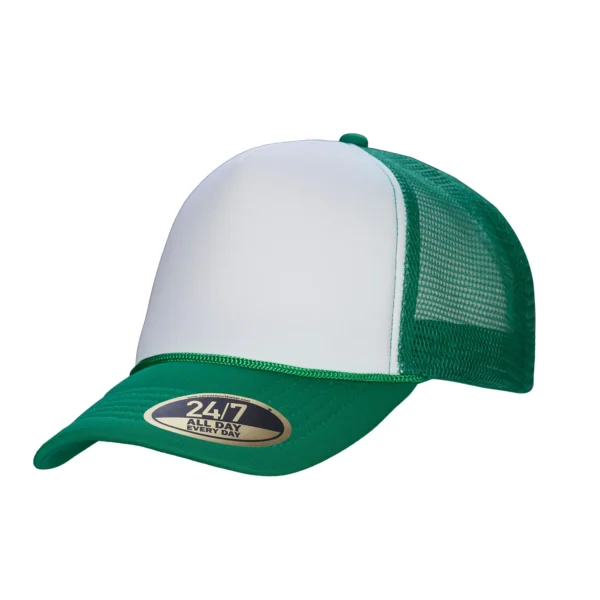H08210 - Retro - 5-Panel Foam Snap Back Trucker Cap - Image 3