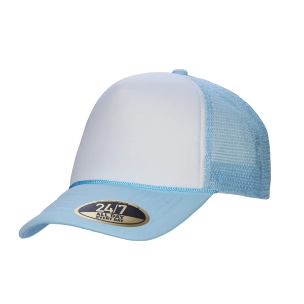 H08210 - Retro - 5-Panel Foam Snap Back Trucker Cap - Image 2