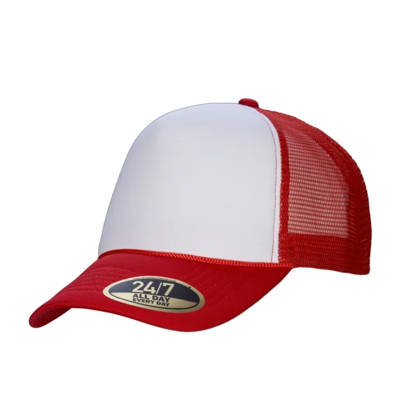 H08210 - Retro - 5-Panel Foam Snap Back Trucker Cap - Image 7
