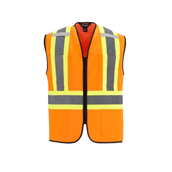 L01150 - Scout - Adult Tricot Hi-Vis Zipper Front Vest - Image 3