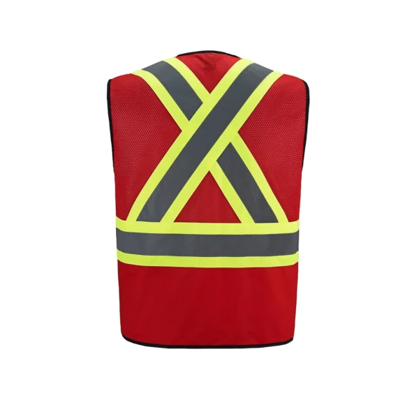 L01150 - Scout - Adult Tricot Hi-Vis Zipper Front Vest - Image 6