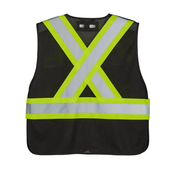 L01180 - Patrol - Mesh Hi-Vis 5 Point Tear Away Vest - One Size - Image 2