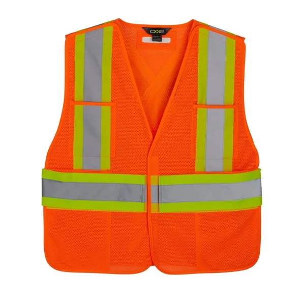 L01180 - Patrol - Mesh Hi-Vis 5 Point Tear Away Vest - One Size - Image 3