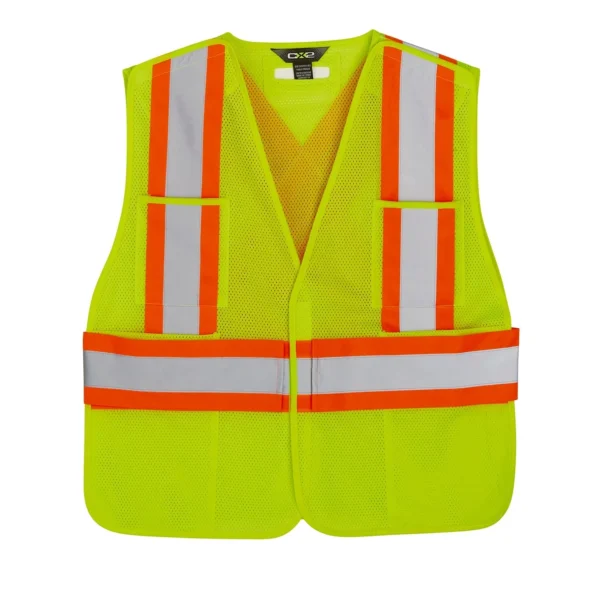 L01180 - Patrol - Mesh Hi-Vis 5 Point Tear Away Vest - One Size - Image 5
