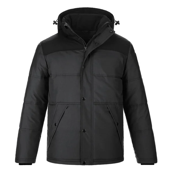 L06025 - Nunavut - Men's Puffy Coat w/ Detachable Hood - Image 3