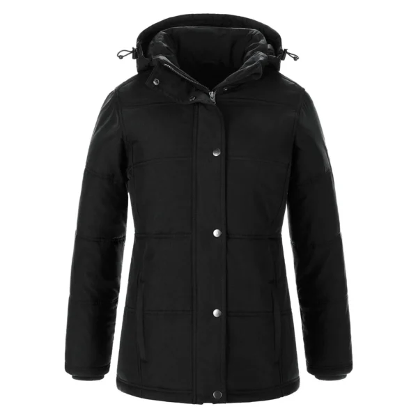 L06026 - Nunavut - Ladies Puffy Coat w/ Detachable Hood - Image 3