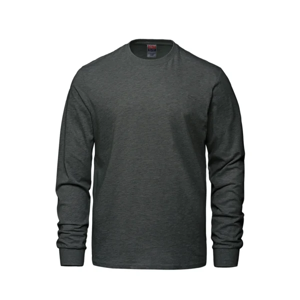 S05615 - Breeze - Adult RING SPUN Combed Cotton Long Sleeve Crewneck T-Shirt - Image 3