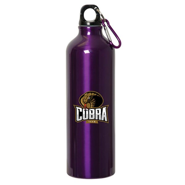 750 Ml (25 Fl. Oz.) Aluminum Water Bottle With Carabiner - Image 2