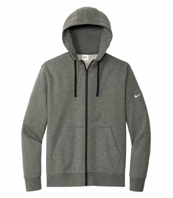 Nike Club Fleece Sleeve Swoosh Full Zip Hoodie - Image 5