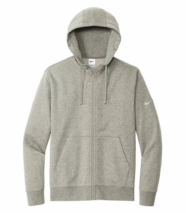 Nike Club Fleece Sleeve Swoosh Full Zip Hoodie - Image 4