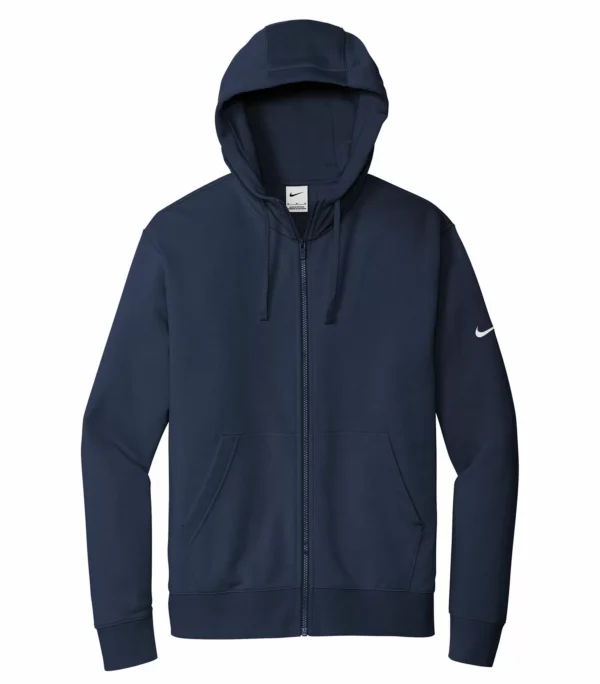Nike Club Fleece Sleeve Swoosh Full Zip Hoodie - Image 3