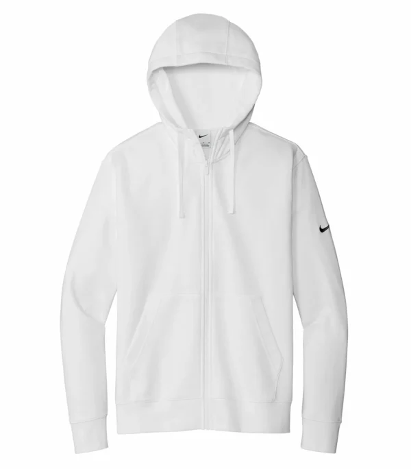 Nike Club Fleece Sleeve Swoosh Full Zip Hoodie - Image 2
